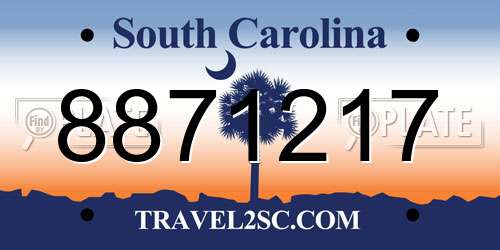 8871217 South Carolina License Plate