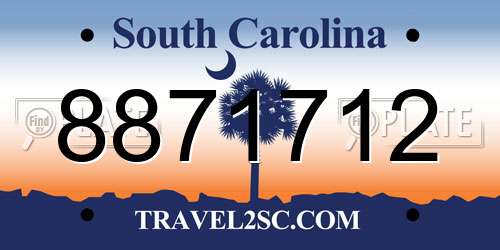 8871712 South Carolina License Plate