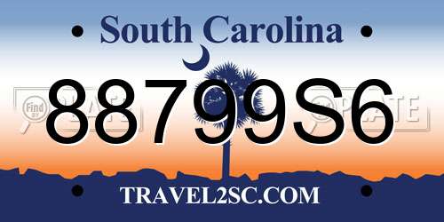 88799S6 South Carolina License Plate