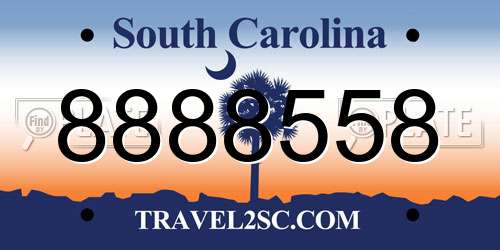 8888558 South Carolina License Plate