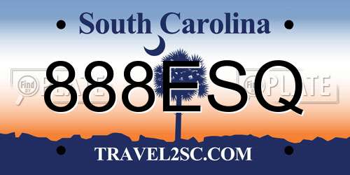 888ESQ South Carolina License Plate