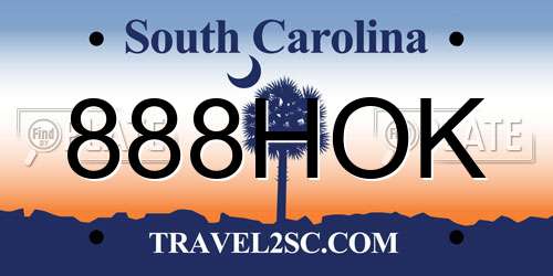 888HOK South Carolina License Plate