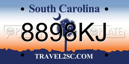 8898KJ South Carolina License Plate