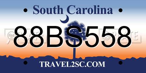 88BS558 South Carolina License Plate