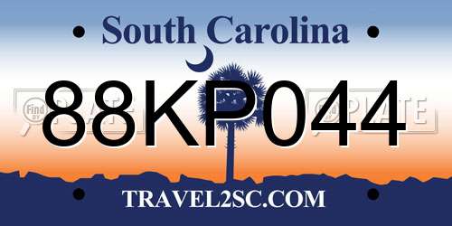 88KP044 South Carolina License Plate