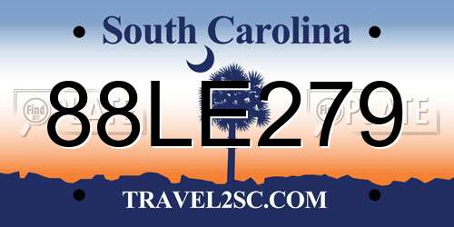 88LE279 South Carolina License Plate