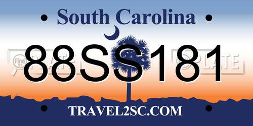 88SS181 South Carolina License Plate