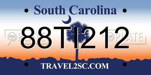 88TI212 South Carolina License Plate