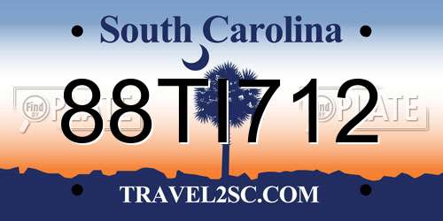 88TI712 South Carolina License Plate