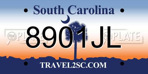 8901JL South Carolina License Plate