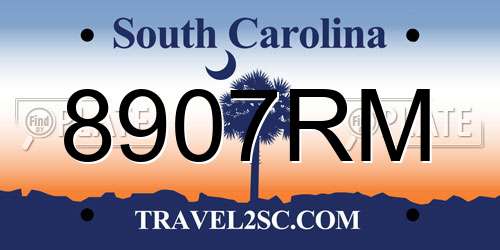 8907RM South Carolina License Plate