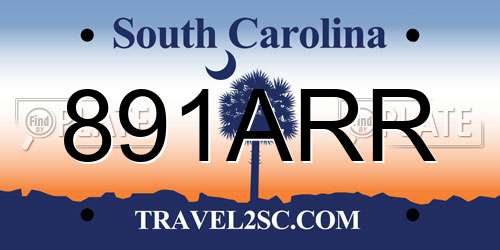 891ARR South Carolina License Plate