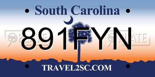 891FYN South Carolina License Plate