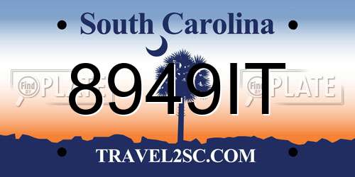 8949IT South Carolina License Plate