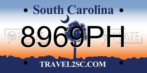 8969PH South Carolina License Plate