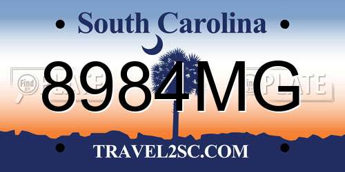 8984MG South Carolina License Plate