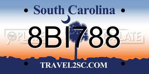 8BI788 South Carolina License Plate
