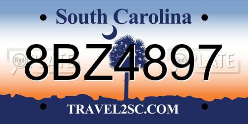 8BZ4897 South Carolina License Plate