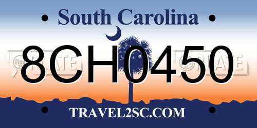 8CH0450 South Carolina License Plate
