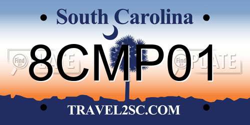 8CMP01 South Carolina License Plate