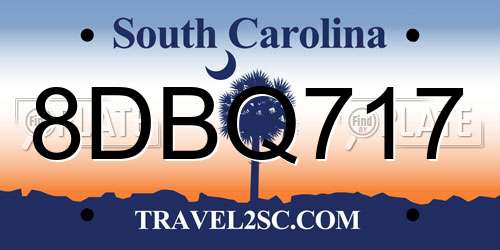 8DBQ717 South Carolina License Plate