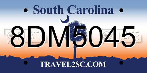 8DM5045 South Carolina License Plate