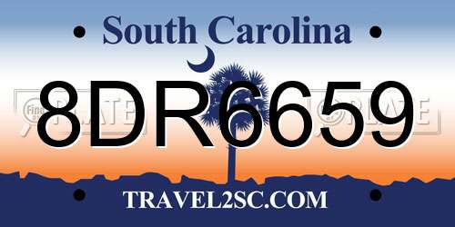8DR6659 South Carolina License Plate