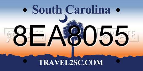 8EA8055 South Carolina License Plate