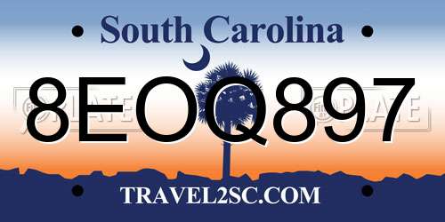 8EOQ897 South Carolina License Plate
