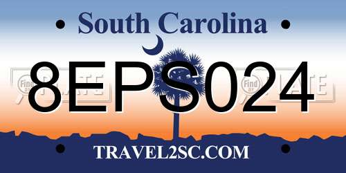 8EPS024 South Carolina License Plate