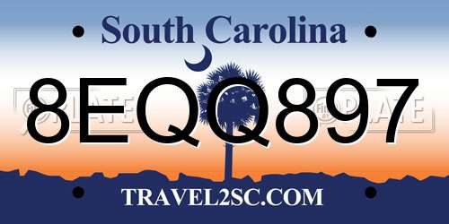 8EQQ897 South Carolina License Plate