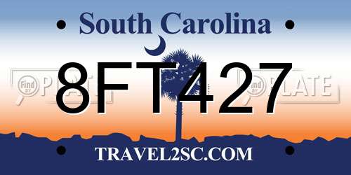 8FT427 South Carolina License Plate