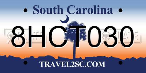 8HCT030 South Carolina License Plate
