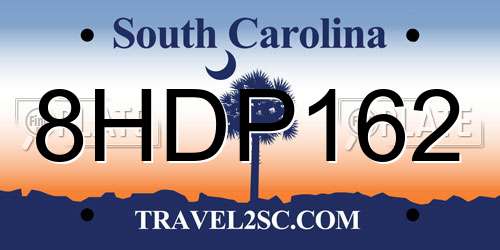 8HDP162 South Carolina License Plate