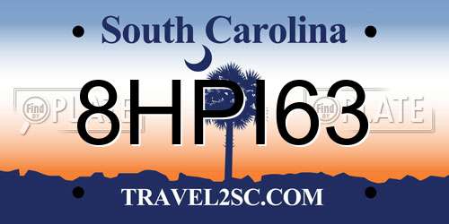 8HPI63 South Carolina License Plate