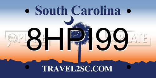 8HPI99 South Carolina License Plate