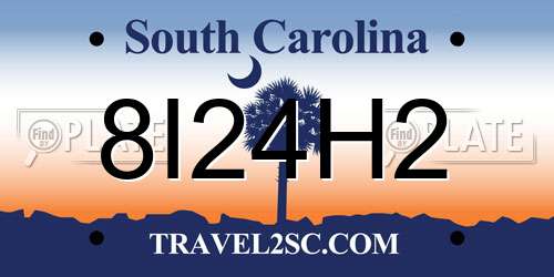 8I24H2 South Carolina License Plate