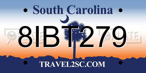 8IBT279 South Carolina License Plate