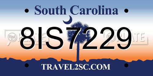 8IS7229 South Carolina License Plate