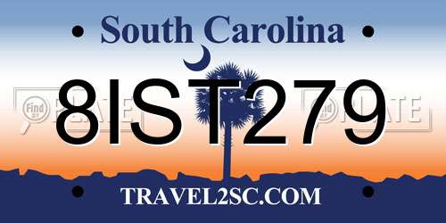 8IST279 South Carolina License Plate