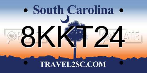 8KKT24 South Carolina License Plate