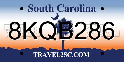 8KQB286 South Carolina License Plate