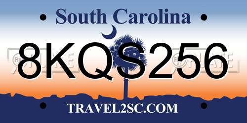 8KQS256 South Carolina License Plate