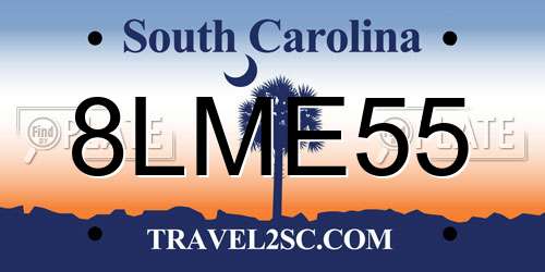8LME55 South Carolina License Plate