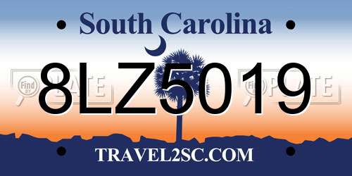 8LZ5019 South Carolina License Plate