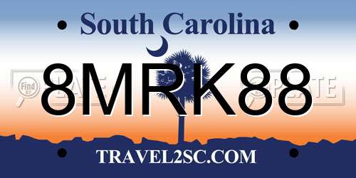 8MRK88 South Carolina License Plate