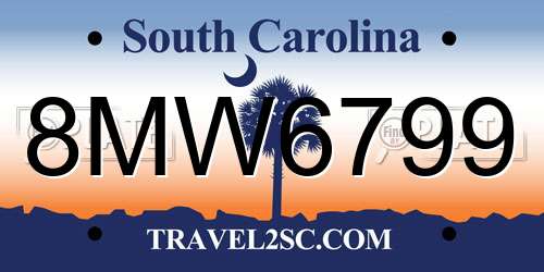 8MW6799 South Carolina License Plate