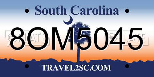 8OM5045 South Carolina License Plate