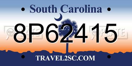 8P62415 South Carolina License Plate