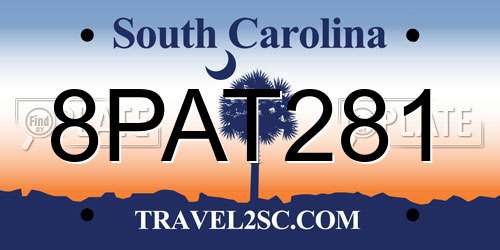 8PAT281 South Carolina License Plate